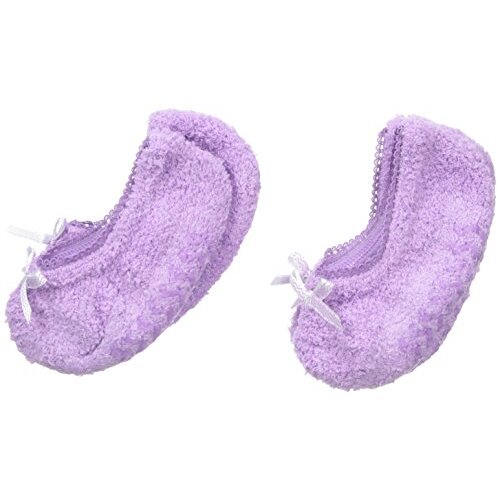 Jefferies Socks Girls Big Fuzzy Footie Socks(Pack of 2), Purple, Medium
