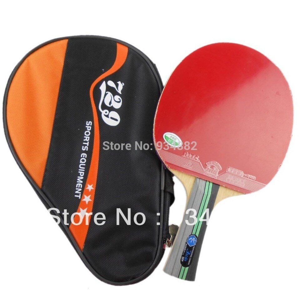 729 3Star (3 Star, 3-Star) Pips-In Table Tennis (Ping Pong) Racket + a
