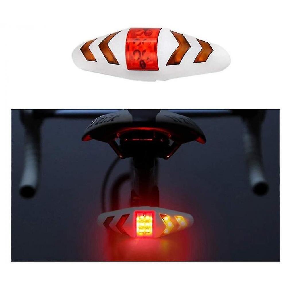 Bicycle Taillight Intelligent Wireless Control Turn Signal Light Bike Rear Brake Light With Mount Holder Strap, Battery Models(white)