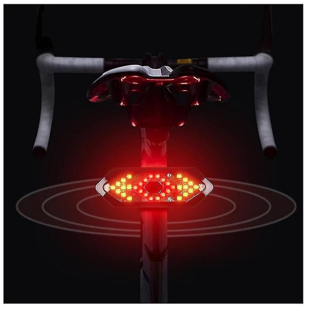 Led Bike Tail Light, Usb Rechargeable Bike Turn Signal Lights 5 Light Modes Bike Warning Light With Wireless Remote Control Easy To Use Ipx4 Waterproo