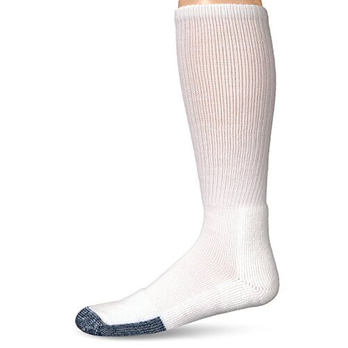 Thorlos Unisex B Basketball Thick Padded Over the Calf Sock, White, Large