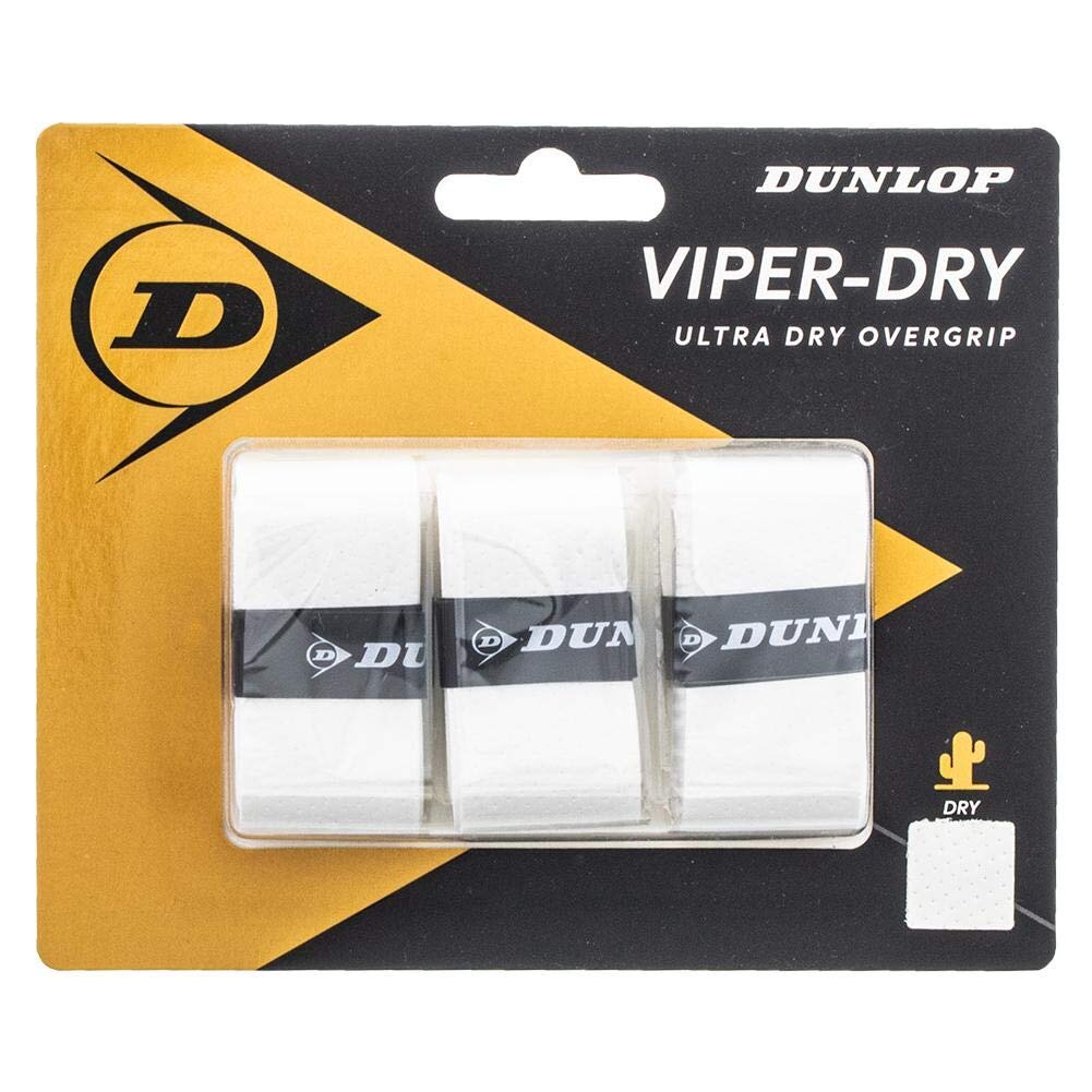 Dunlop Sports Viperdry Overgrip 3-Packs (White)