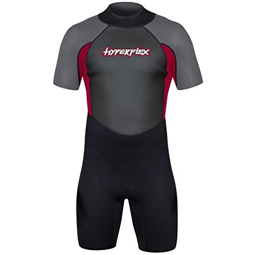 HYPERFLEX Mens and Womens 2.5mm Shorty Springsuit Wetsuit  SURFING, Water Sports, Scuba Diving, Snorkeling - Comfort, Flexible, Anatomical Fit, Adjus