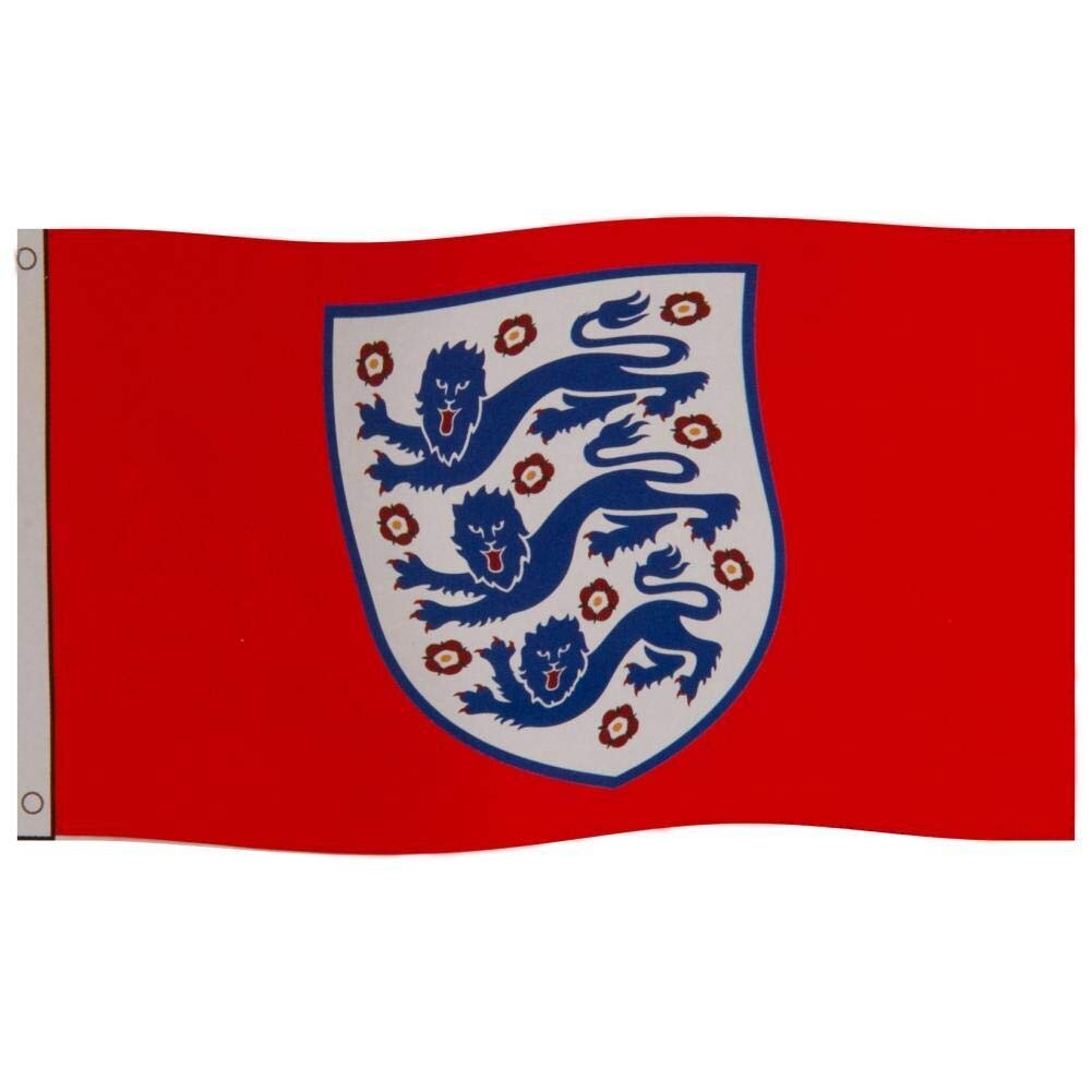 England Football Flag Large Crest Flag - Red
