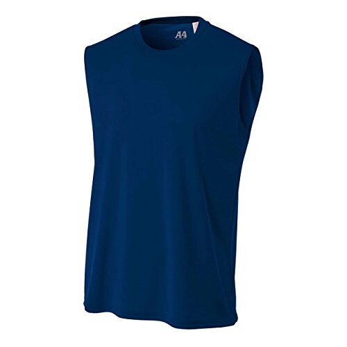 A4 Mens Cooling Performance Muscle Tee, Navy, Small