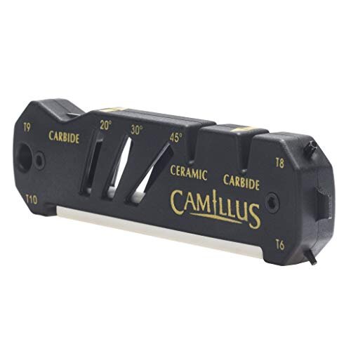 Camillus Glide Multifunction Ceramic Blade Sharpener, Black, 4.75" / 12.1 cm