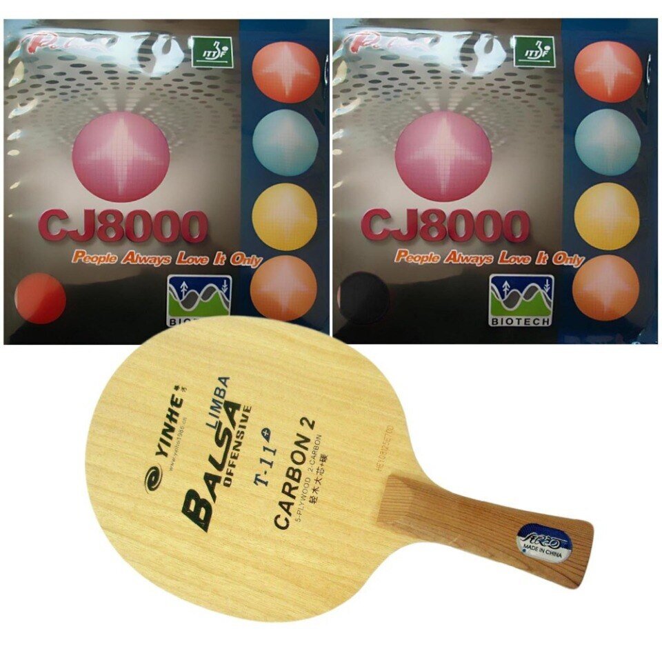 Pro Combo Racket Galaxy YINHE T-11with Blade and 2x Palio CJ8000 BIOTE