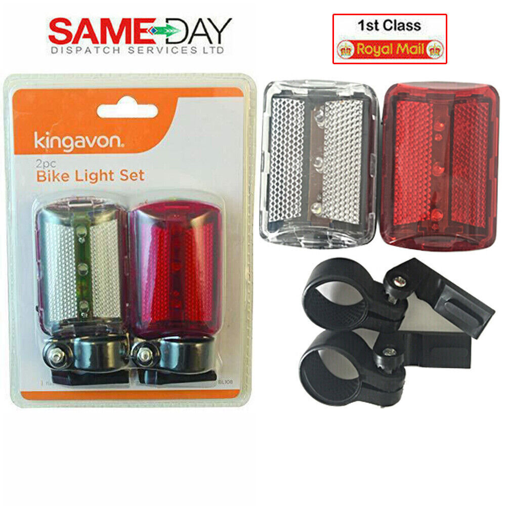 2pc Bike Lights Flashing Bright LED Flasher Reflector Clip Biking