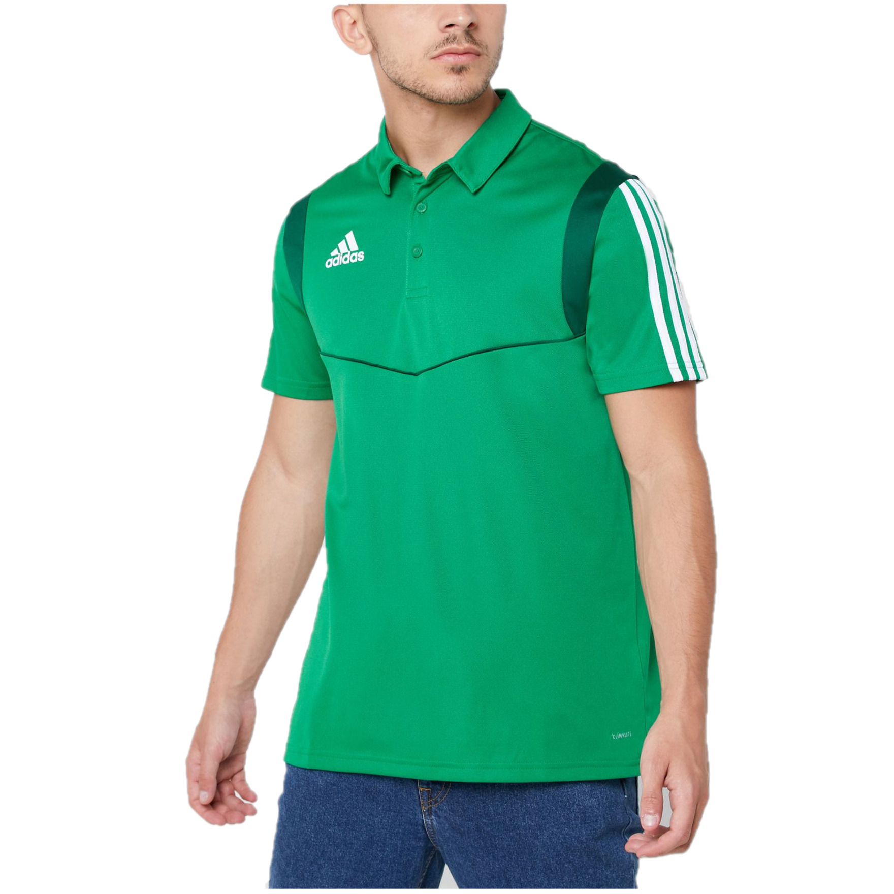 adidas Football Polo Shirt (Size S) Men's Tiro19 Logo Print Polo Top - New