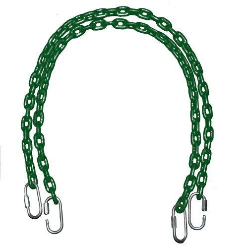 Playkids 66" Fully Coated Chains (2) - 500 Pound Limit - Green (Water-Resistant)