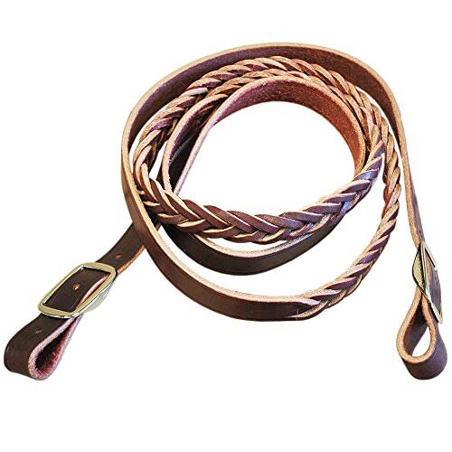 Aime Imports Western 4-Plaited Leather Roping Rein