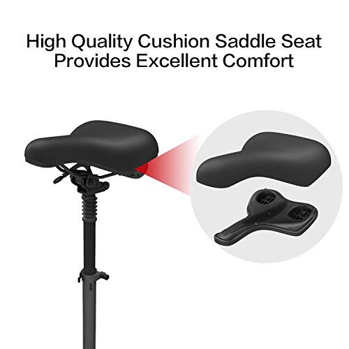 Segway Ninebot Electric Scooter Seat Saddle For Max G30P And G30Lp, Adjustable Comfortable And Shock Absorbing Max Seat Saddle, Black, Large