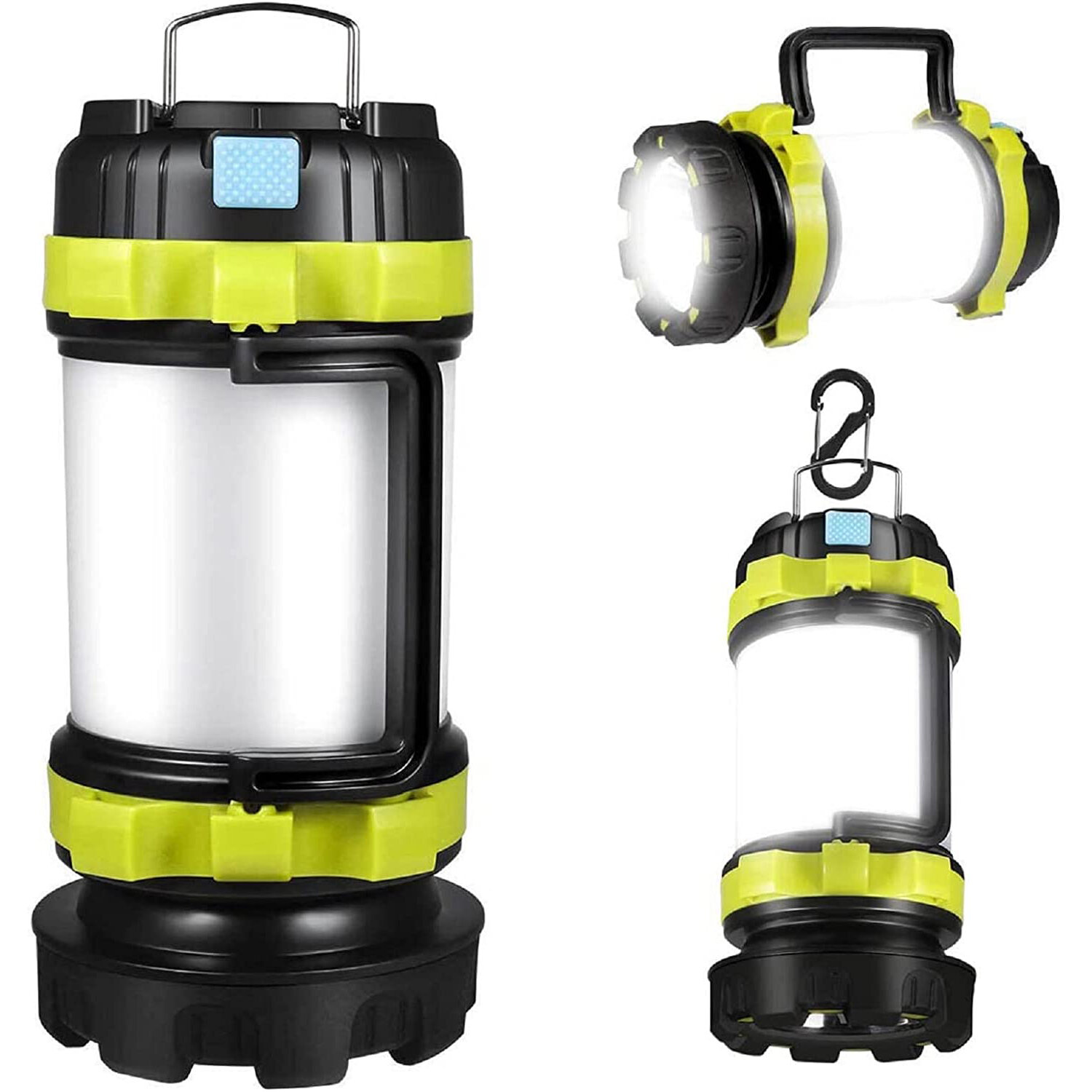 Rechargeable LED Torch Waterproof Camping Light Lantern W/ Power Bank