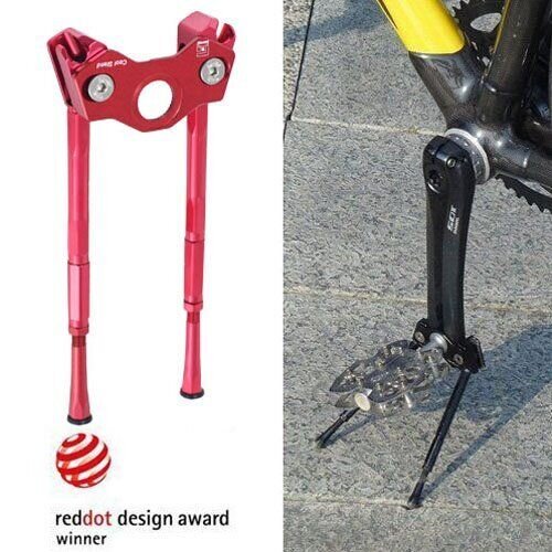 Gearoop Bike Bicycle Aluminum Adjustable Side Stick 33-39 mm,Red(DE)