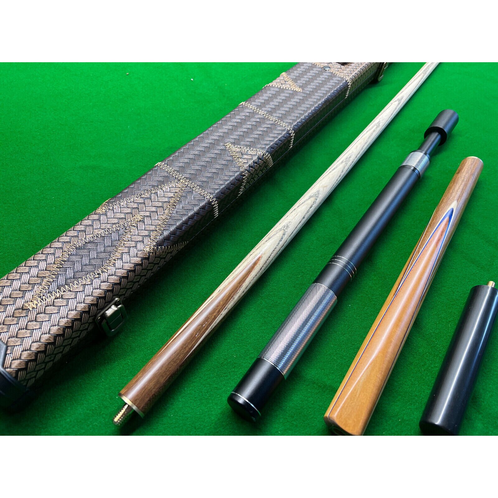 57.1 inch Handmade Ash and Rosewood 3/4 Snooker Cue Set with 8.5mm tip