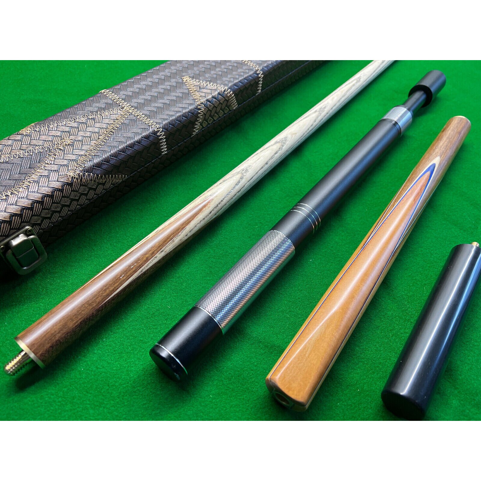 57.1 inch Handmade Ash and Rosewood 3/4 Snooker Cue Set with 8.5mm tip