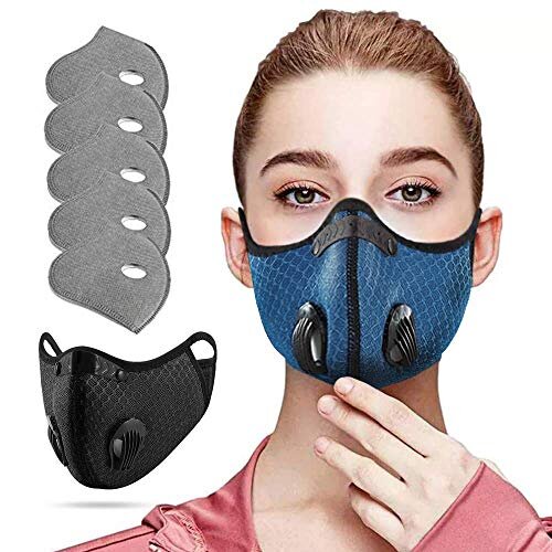 SportMask With 5X PM25 Filters Use for Bicycle Racing FitnessMask UnisexMasks Running Skiing Outdoor Sport AntiPollution SportsMask with Activated