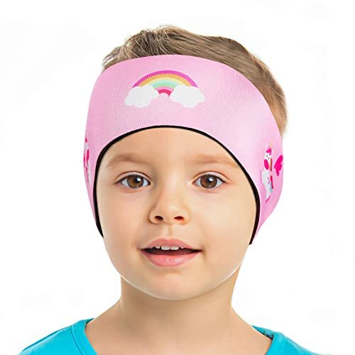 Swimming Headband Ear Band Swimmer Ear Protection Elastic Neoprene Ear Guard and Hair Guard for Kids Toddlers and Adults Designed to Keep Water Out