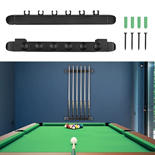 Pool Cue Holder 6 Pieces WallMounted Pool Cue Rack Suitable for Billiard Clubs bars Snooker Games