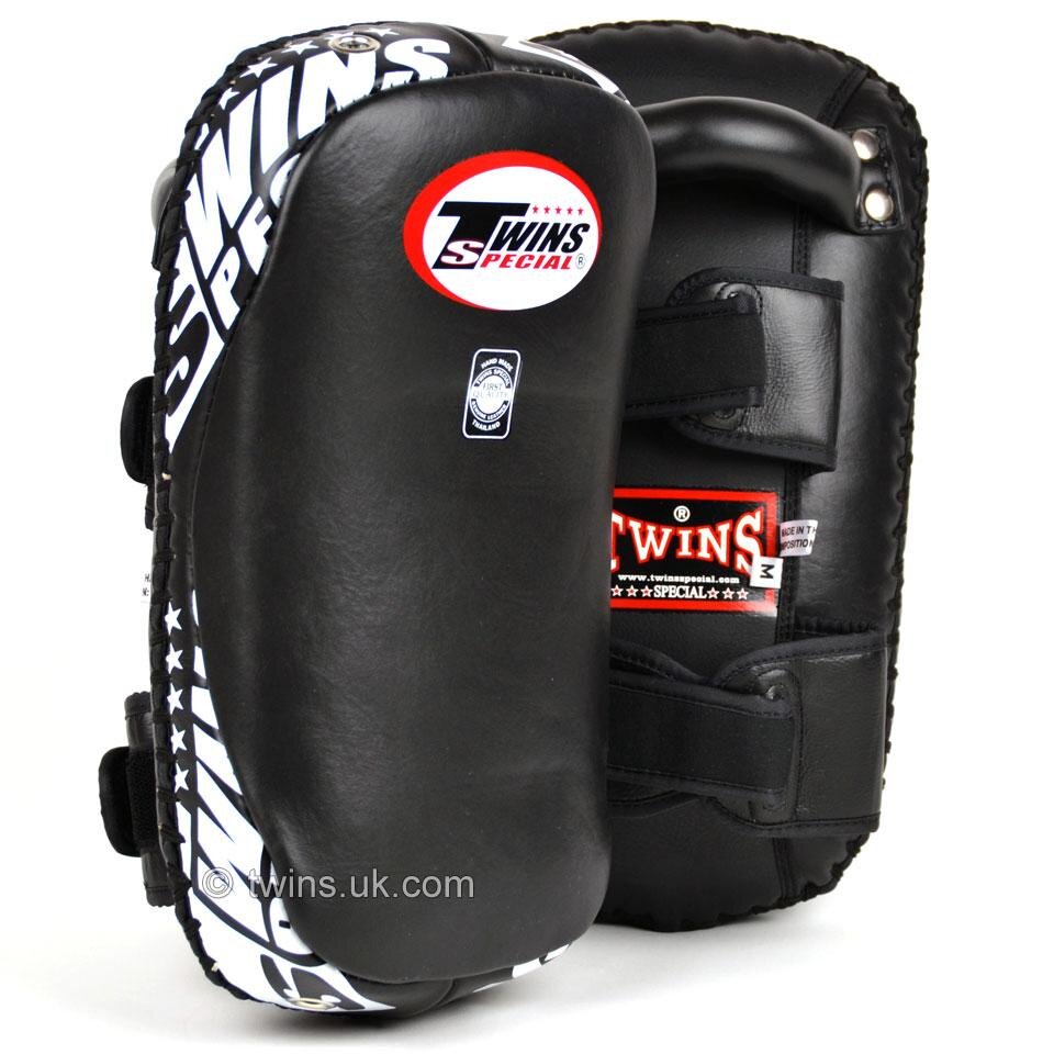 Twins Special Black Curved Thai Kick Pads