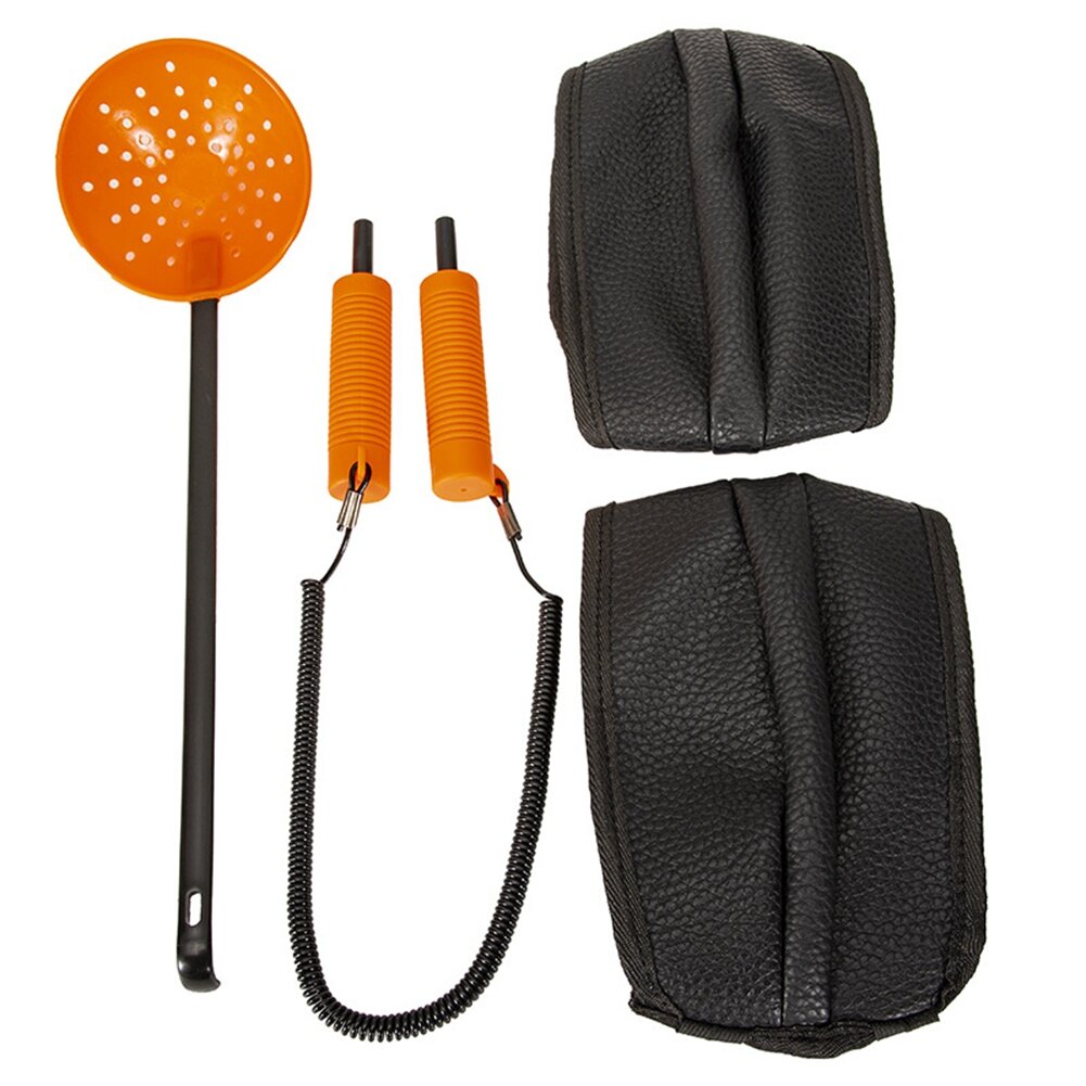 Ice Fishing Gear for Scooping Out Ice While Ice Fishing with Flannel Knee Pads Ice Fishing,Orange