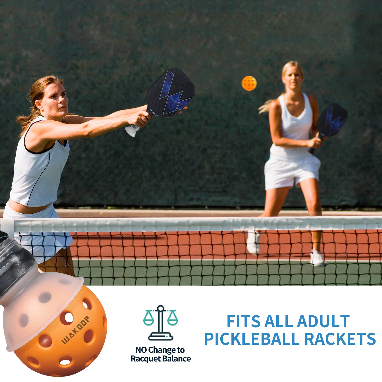 Wakdop Pickleball Retriever Pickleupper Fits Standard Paddles The Easy Way to Pick Up Pickleball Balls Without Bending Over