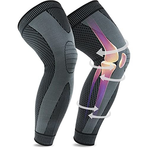 Knee Brace | Full Leg Sleeve | Knee Braces for Knee Pain Women & Men | Knee Compression Sleeves | Knee Support Knee Pads for Meniscus Tear, ACL,