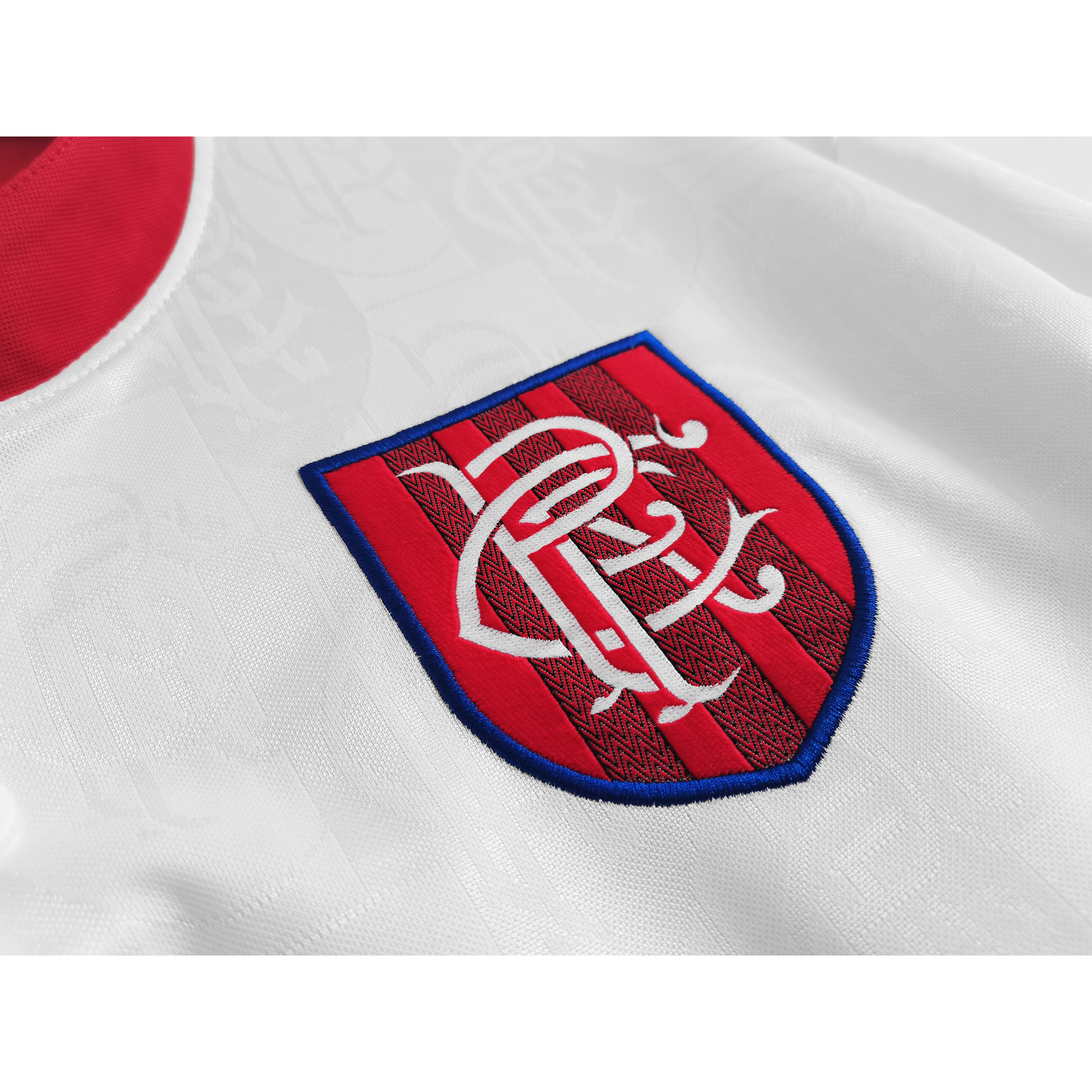 1996/97 Rangers Away Retro World Cup Soccer Jersey White/Red