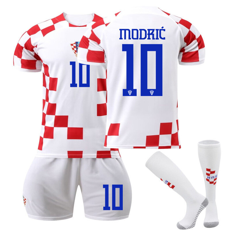 World Cup Croatia Home #10 Football Kit Jersey T-Shirt Set