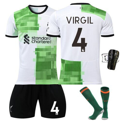 Football NO.4 Jersey Adult Kids Training T-shirt Suit With Guards