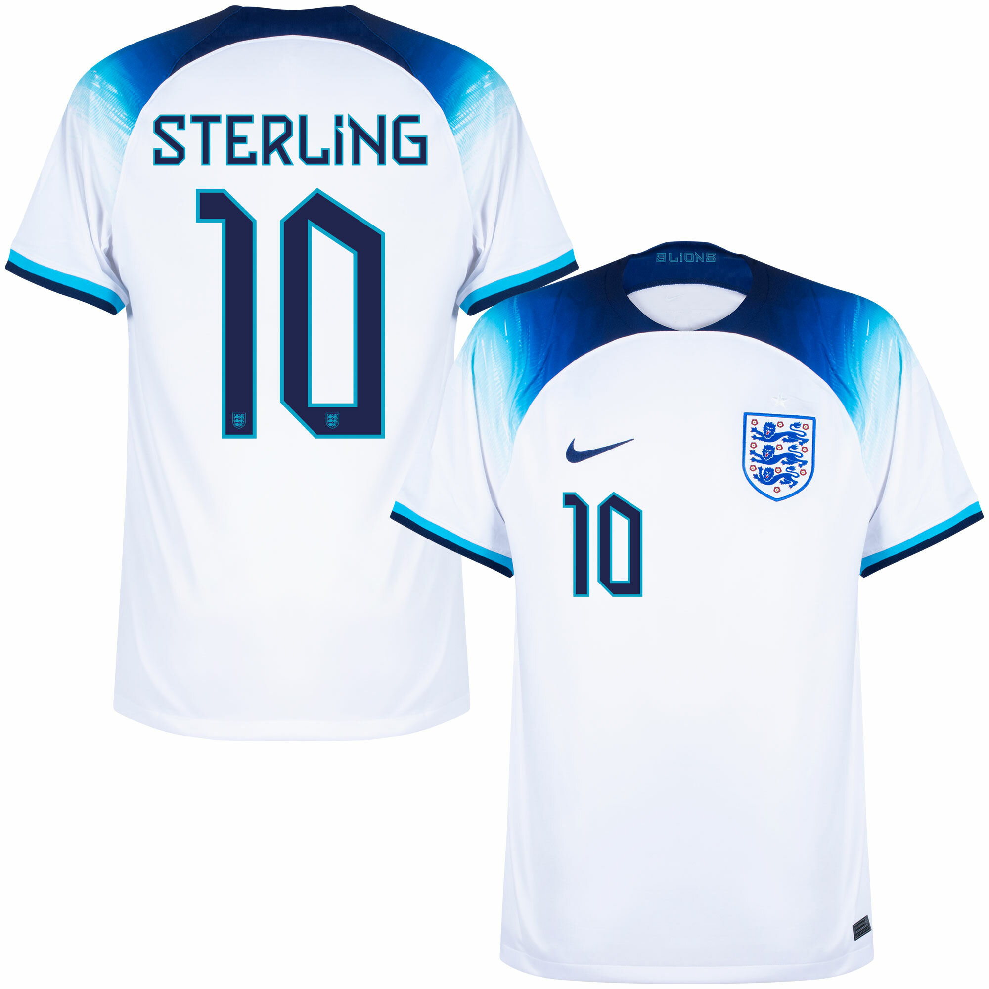2022-23 England Home Jersey Sterling No.10 Shirt White