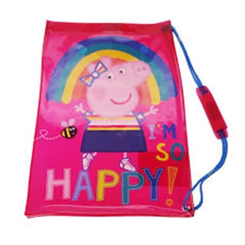 Peppa Pig Pvc Swim Bag Gym Tote, 42 Cm, Pink -  peppa pig pink im so happy rainbow pvc waterproof school swim gym bag