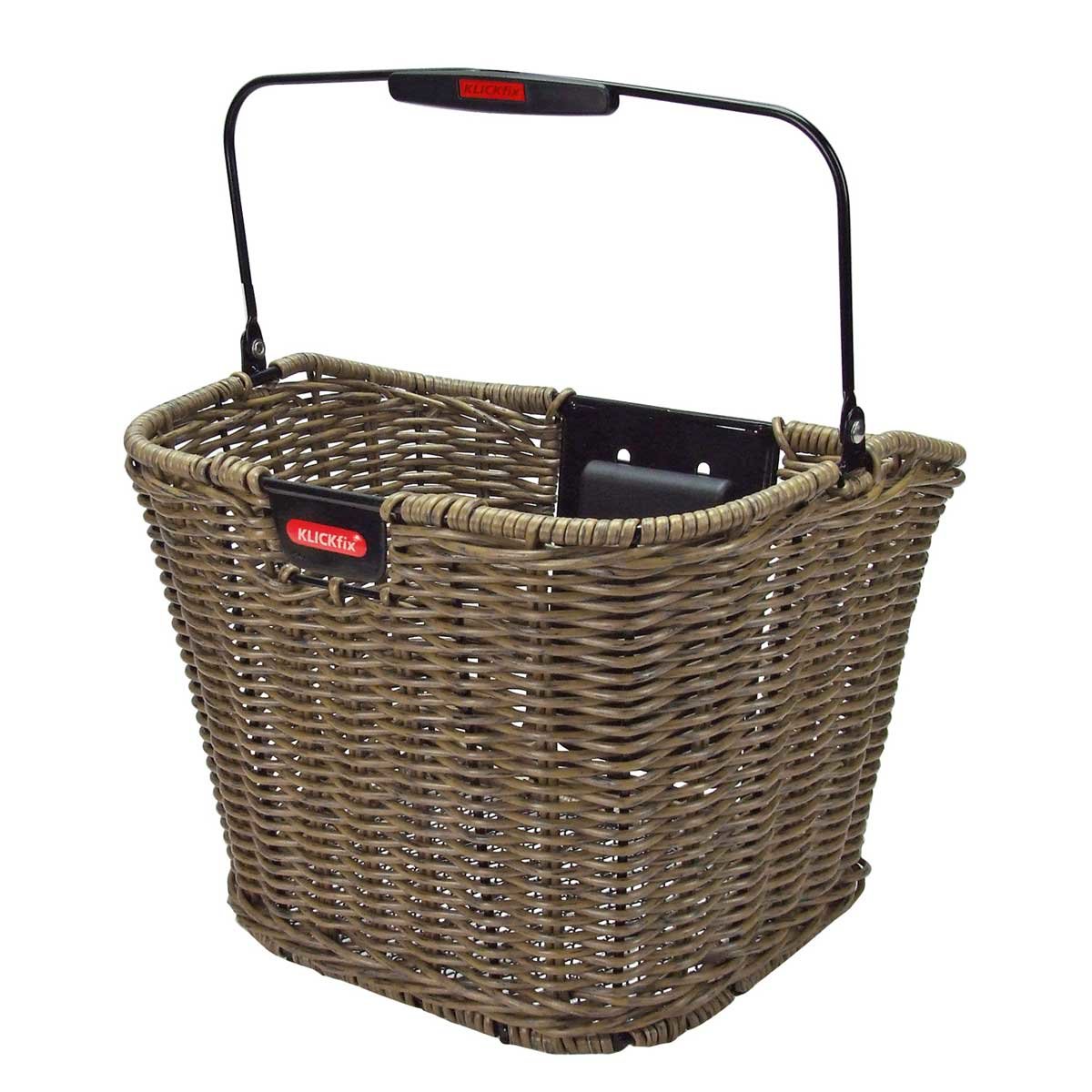 Rixen & Kaul Structura Retro Front Basket - Olive Brown - Rixen Bags -  basket rixenkaul bags structura retro front