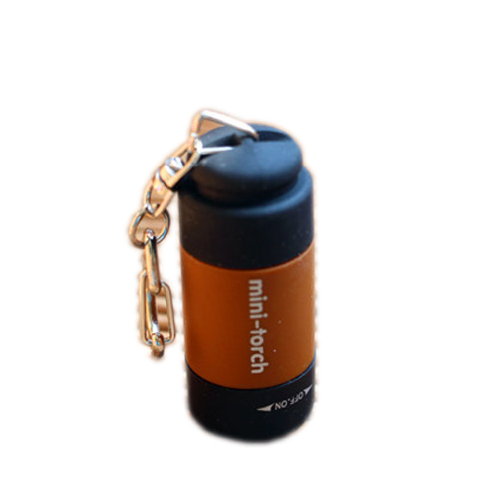 Brown USB MINI-TORCH Chargeable LED Flashlight Outdoor Small Flashlight