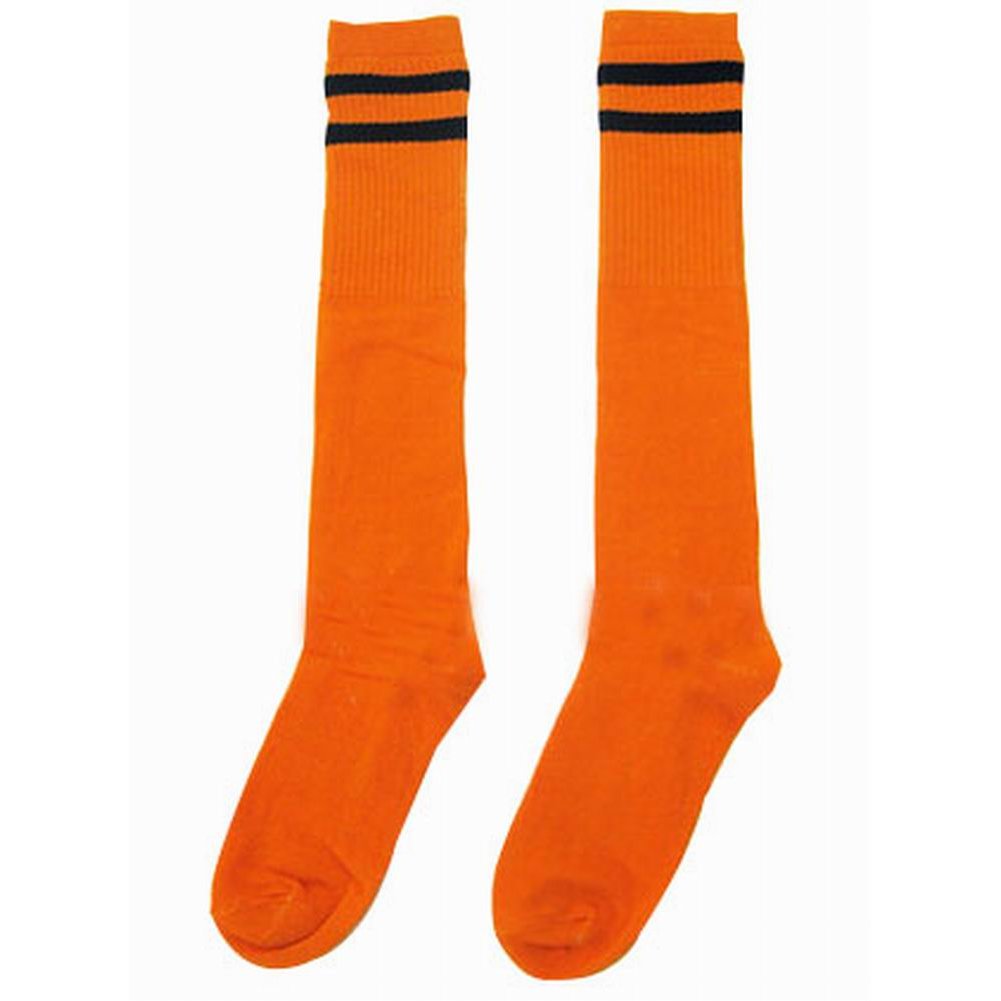 Breathable Football Game Socks Knee Length Socks For Kids, Orange