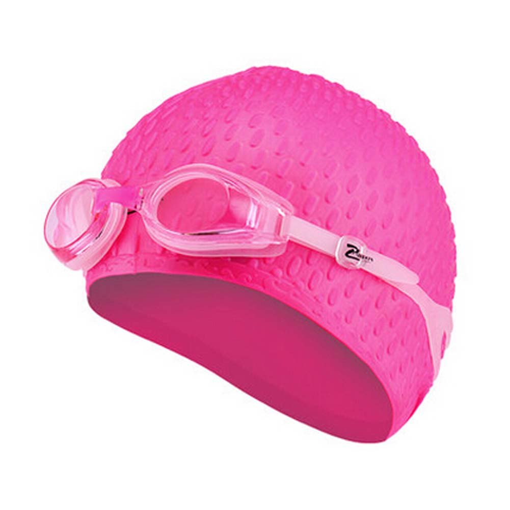 Unisex Profession Silicone Swimming Cap Hat for Adult, Pink