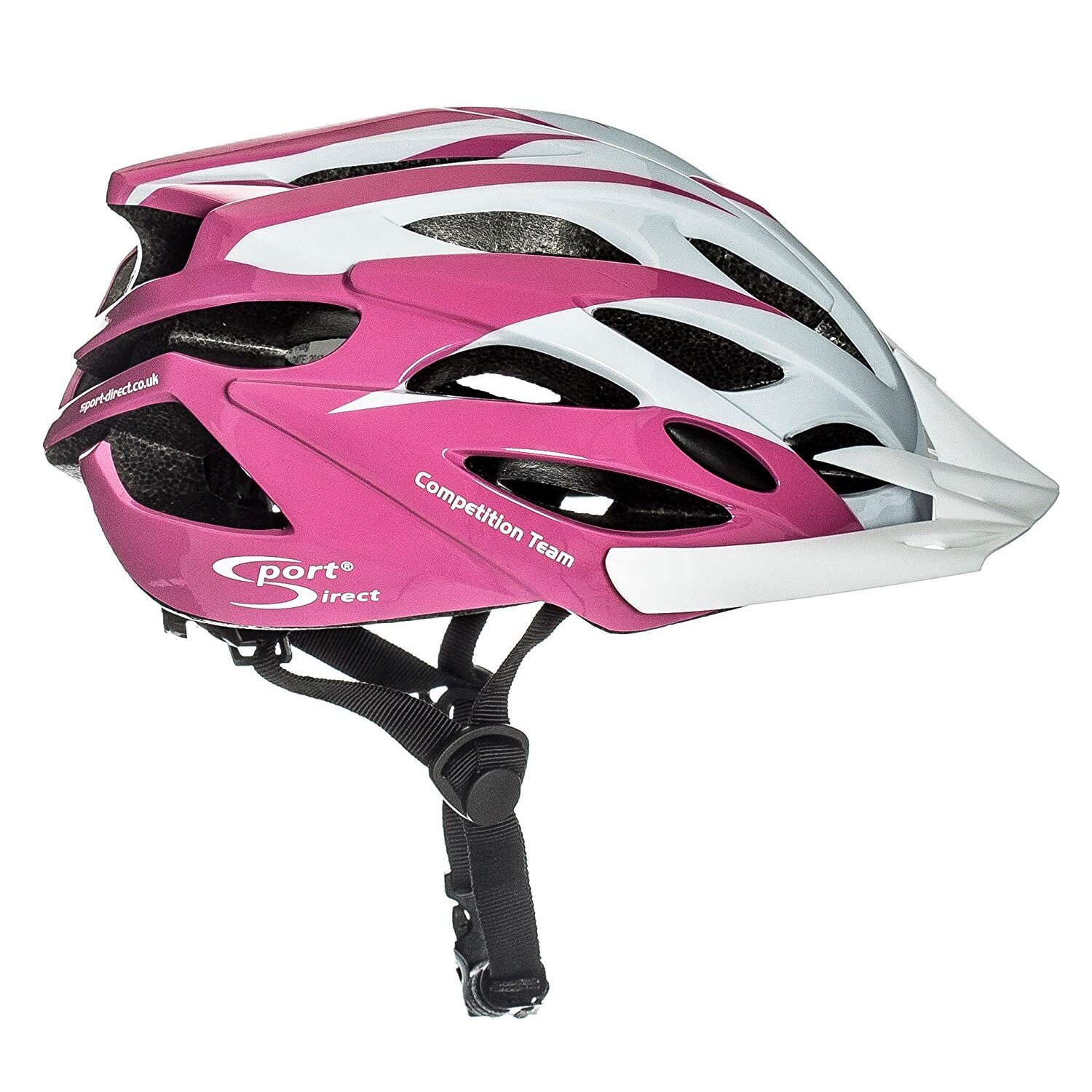 Sport Direct Junior Bike Helmet Pink/White 52-56cm CE EN10782012A12012