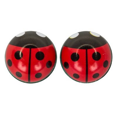 TRICK TOPS Lady Bug Valve Caps Red
