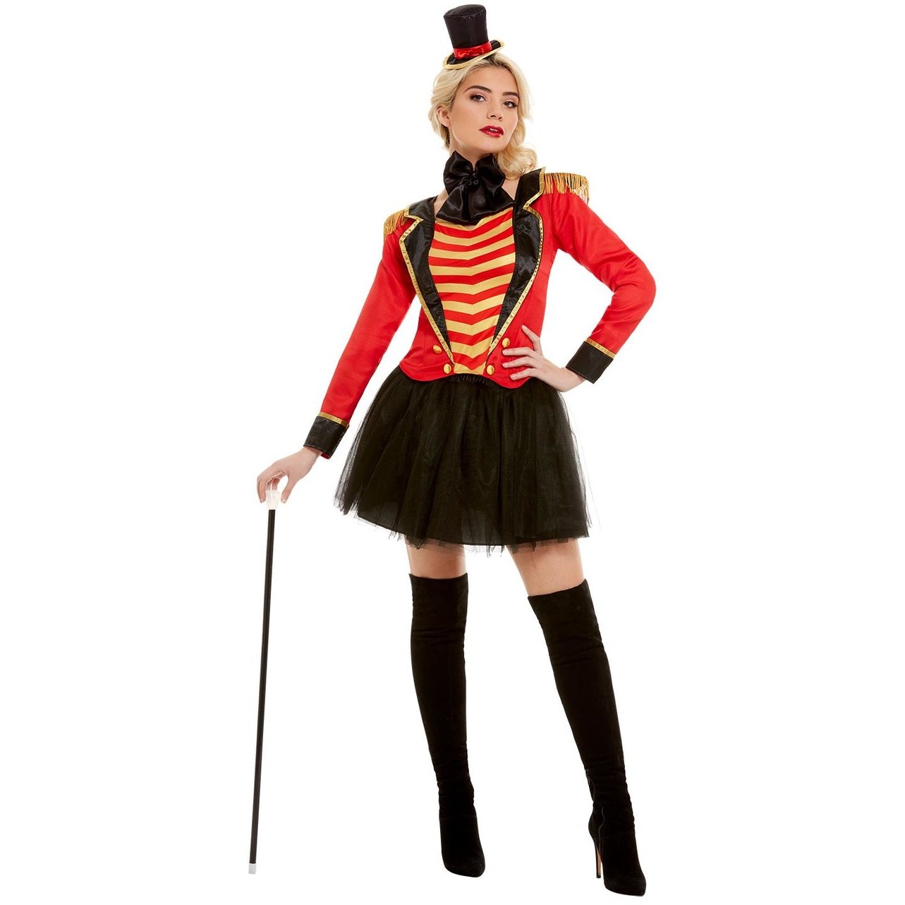 Womens Adults Circus Ringmaster Fancy Dress Costume Size 4 - 6