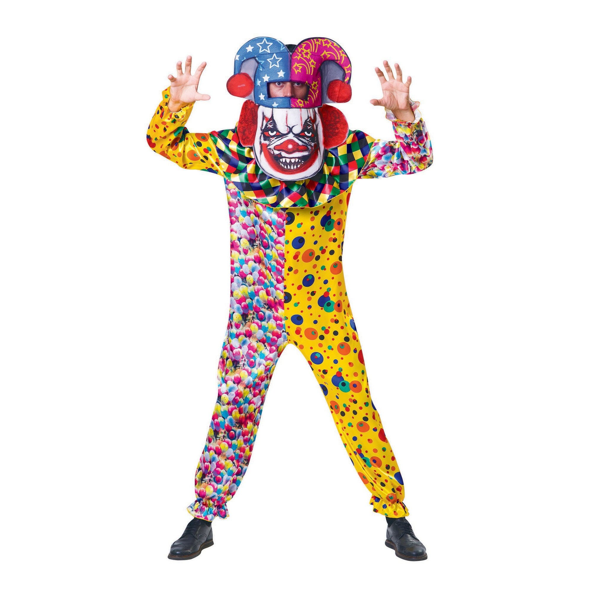 Bristol Novelty Unisex Big Head Clown Costume