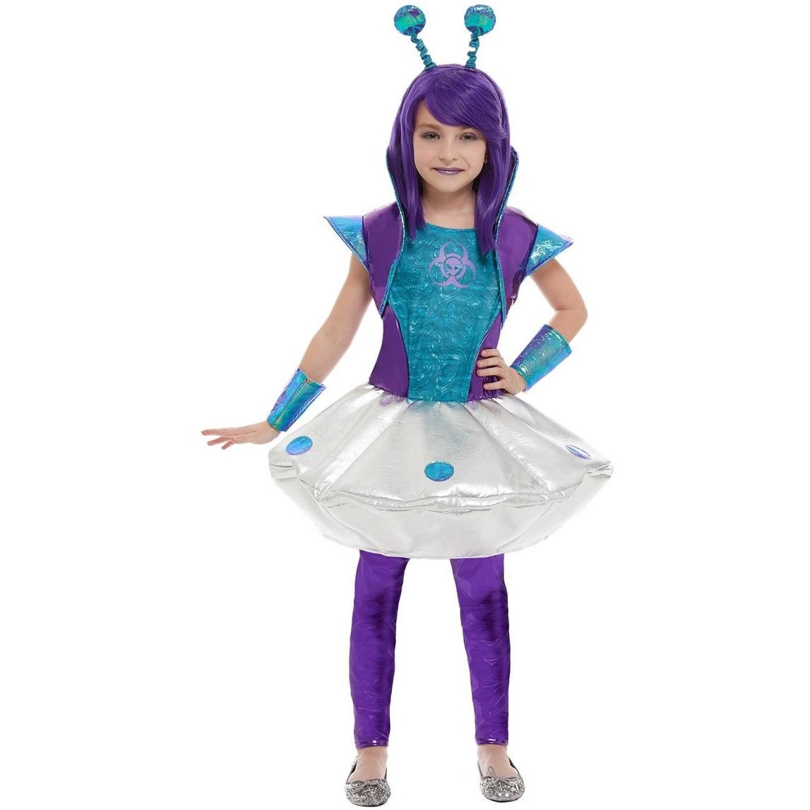 Girls Alien Fancy Dress Costume Outer Space Age 10-12