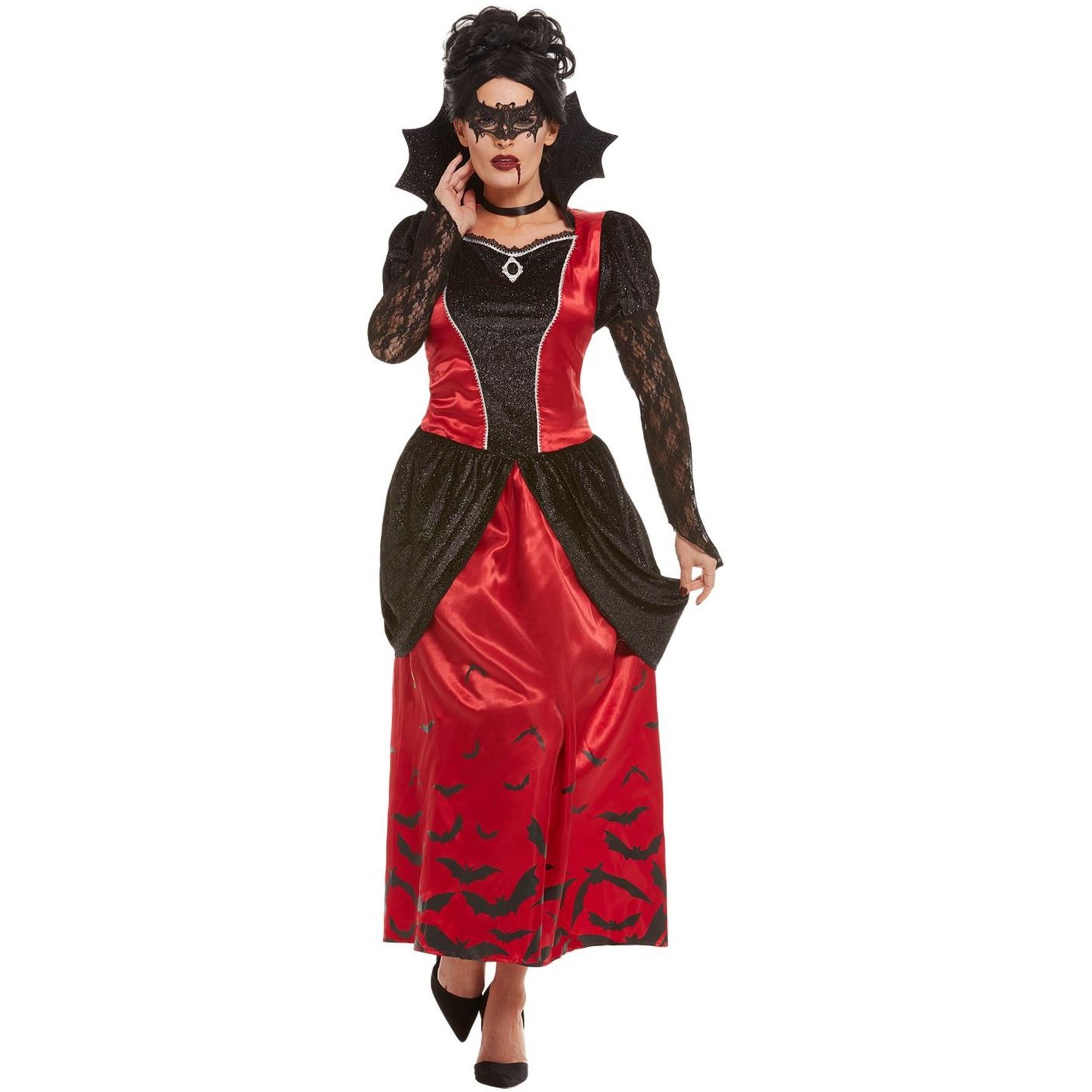 Womens Vampire Lady Fancy Dress Costume Size 8-10