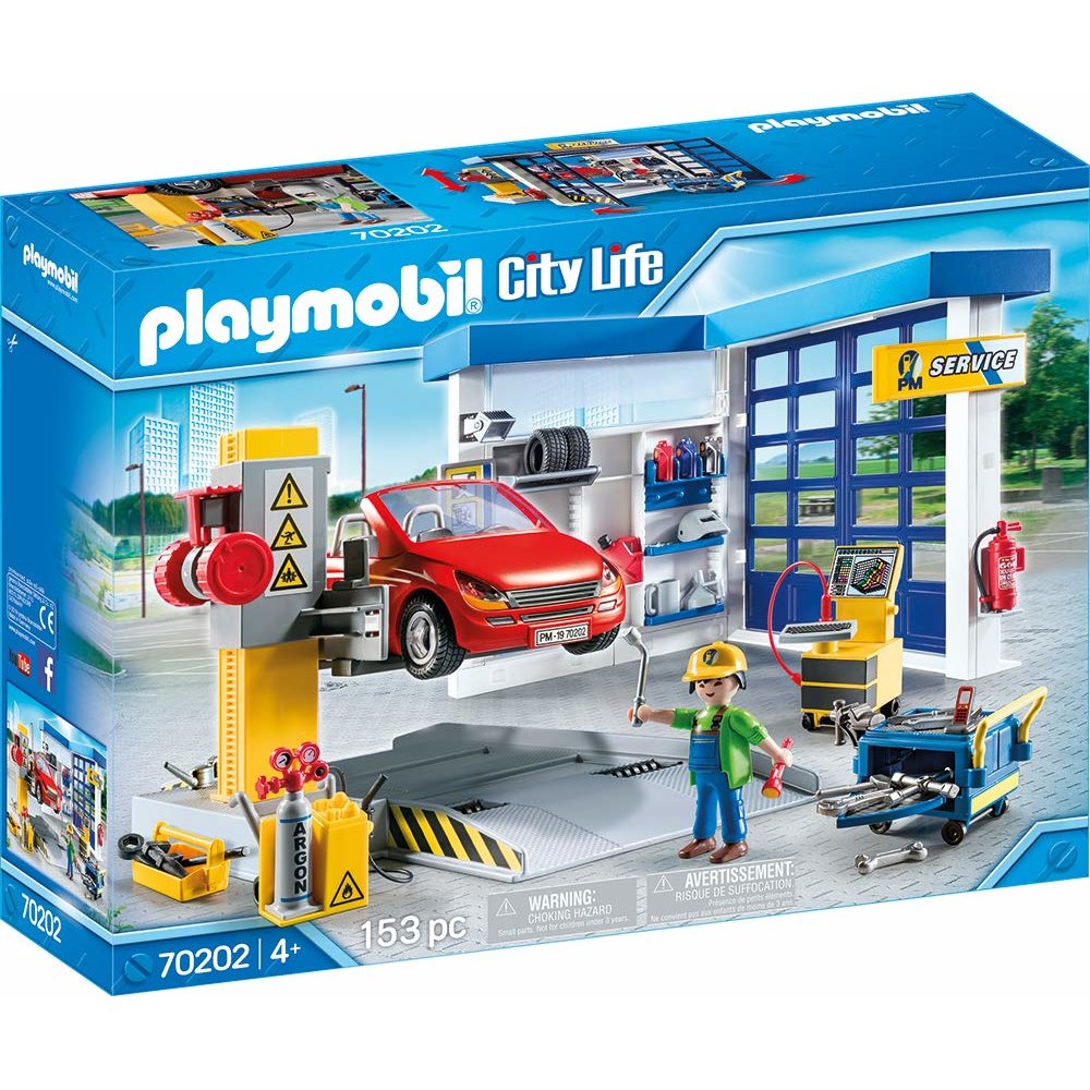 Playmobil 70202 City Life Car Repair Garage 153PC Playset