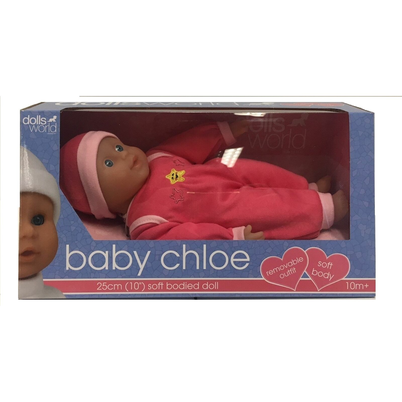 Dolls World Chloe - 10 Inch Soft Bodied Doll