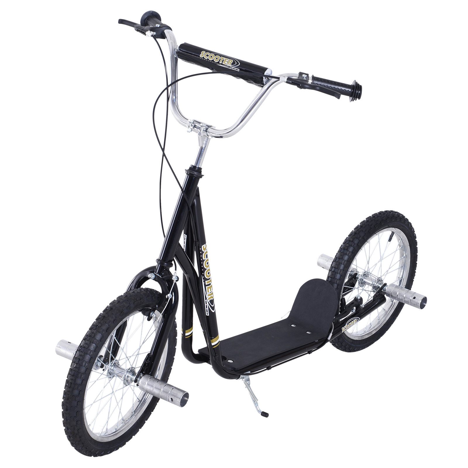 HOMCOM Children's Black Push Scooter | Ride-On Bike