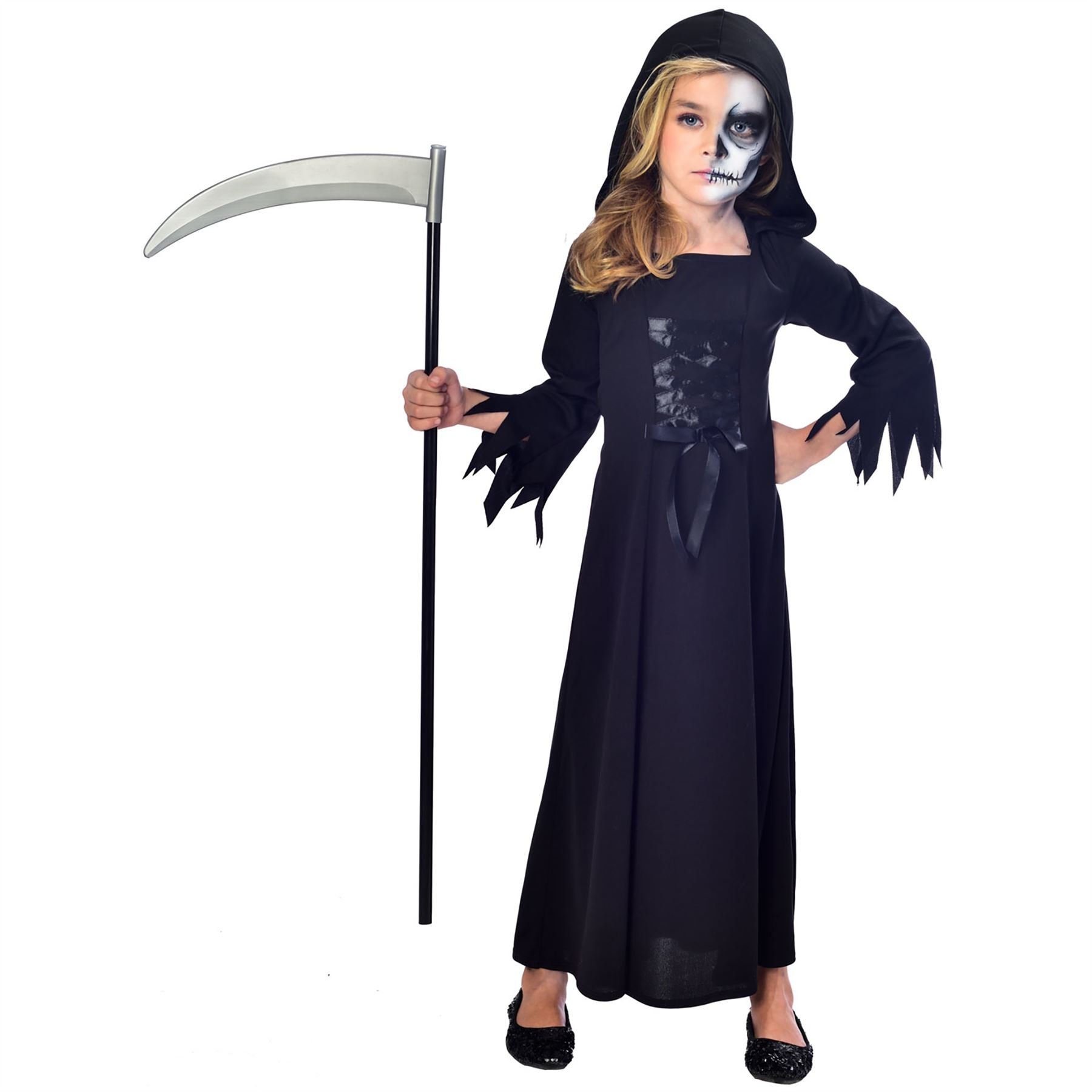 Amscan Grim Reaper Girls Costume 5-6 Years