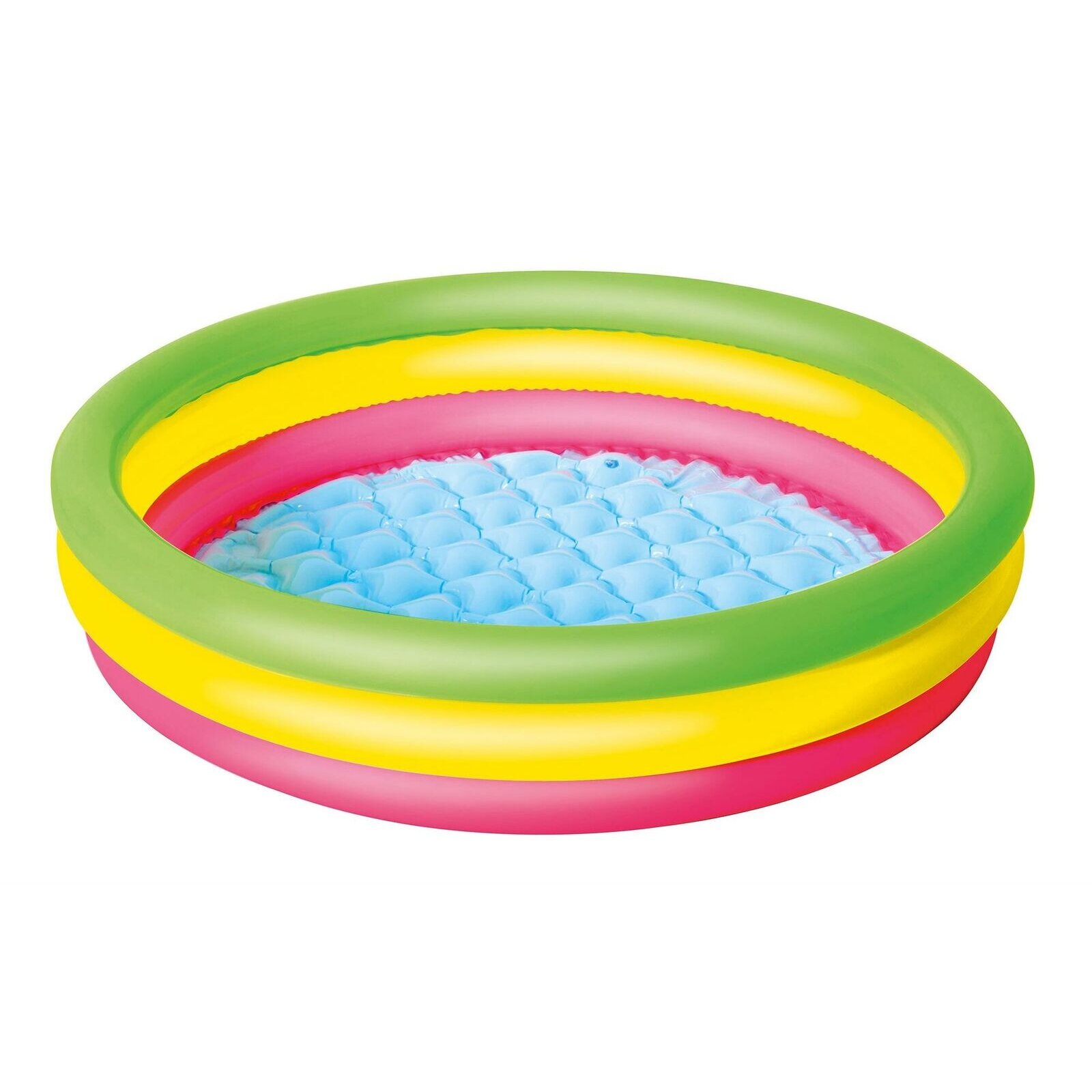 Inflatable 3 Ring Multicoloured Summer Pool