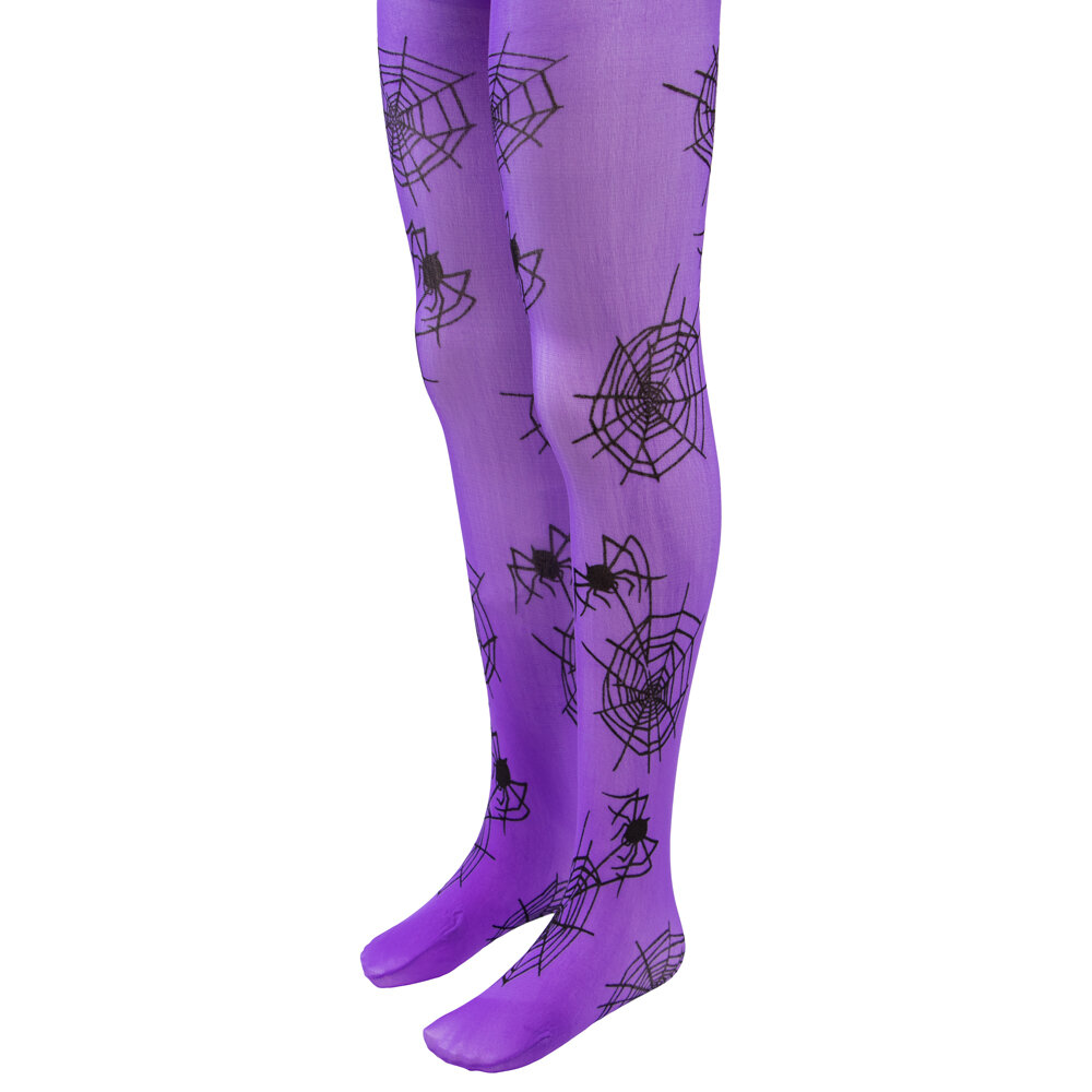 Purple Spiderweb Costume Tights, L