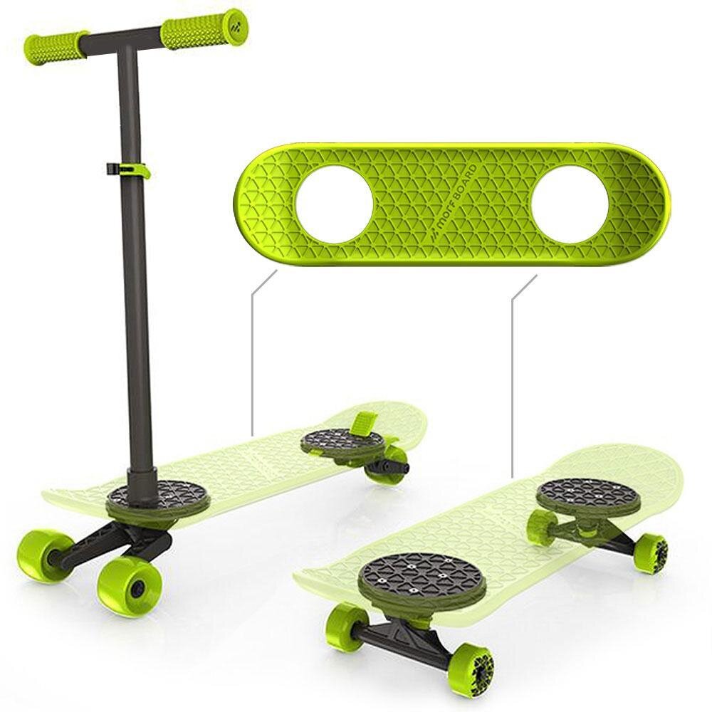 MORFBOARD Skate & Scoot Combo, 2-in-1 Kick Scooter for Kids