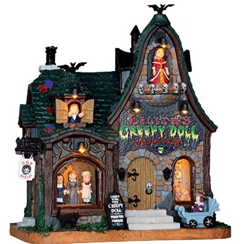 2016 Lemax Halloween creepy Doll Shop with Light and Sound
